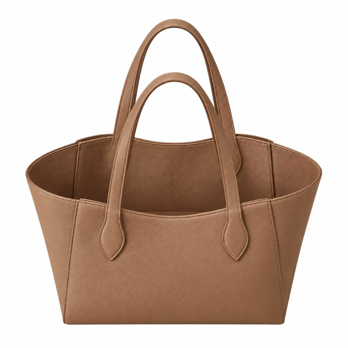 PUUREST Beige Women’s Tote Handbag – Faux Leather Everyday Shoulder Bag