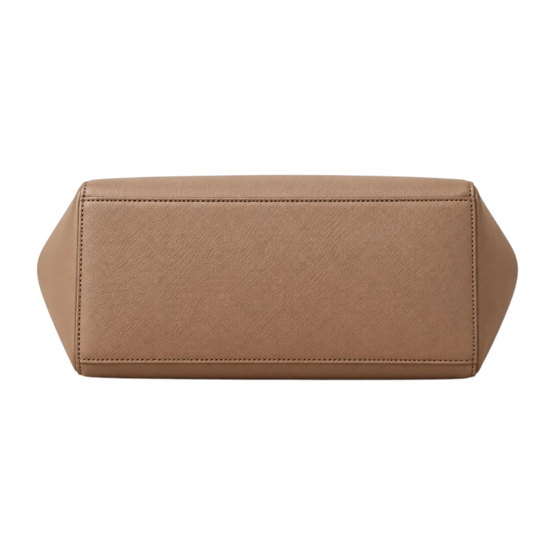 PUUREST Beige Women’s Tote Handbag – Faux Leather Everyday Shoulder Bag