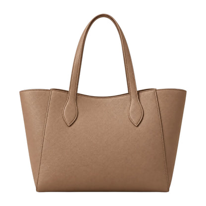 PUUREST Beige Women’s Tote Handbag – Faux Leather Everyday Shoulder Bag
