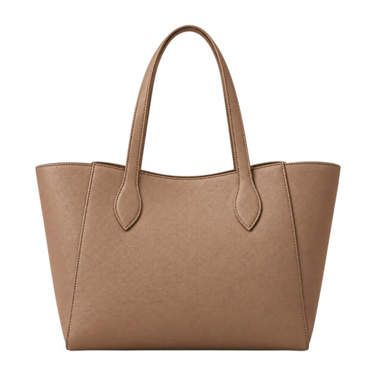 PUUREST Beige Women’s Tote Handbag – Faux Leather Everyday Shoulder Bag