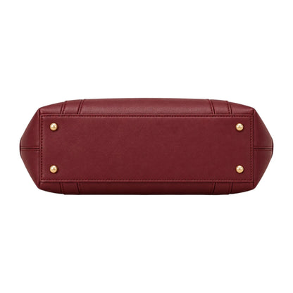 PUUREST Burgundy Women’s Tote Handbag – Faux Leather Everyday Shoulder Bag