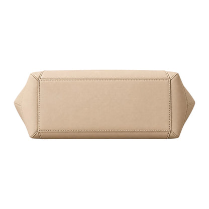 PUUREST Cream Beige Women’s Tote Handbag – Spacious Faux Leather Shoulder Bag