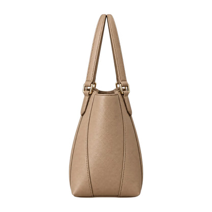 PUUREST Taupe Women’s Tote Handbag – Multi-Compartment Faux Leather Shoulder Bag
